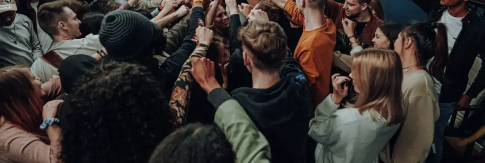 people joining hands